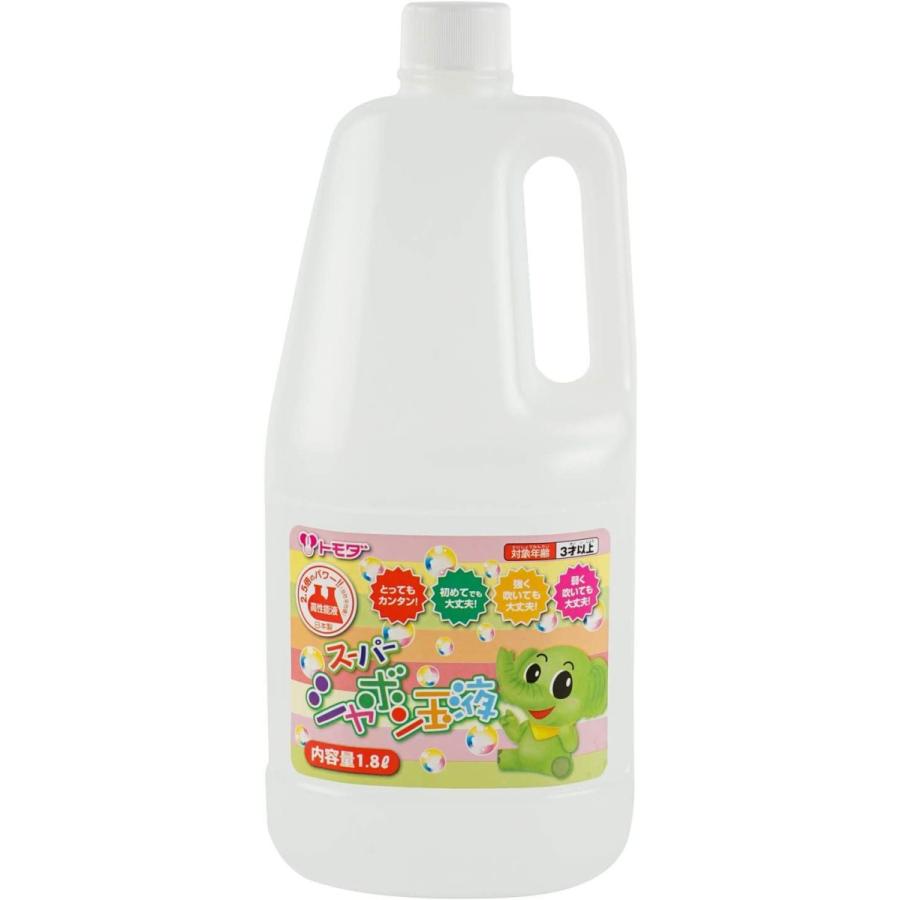 トモダ スーパーシャボン玉液 小玉専用1800ml 吹き棒10本 おまけ付き 送料込み |  | 01