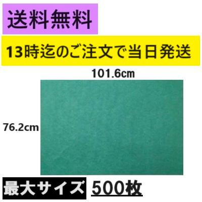 耐水紙 グリーンパーチ 全判 1016mm×762mm 500枚 自社三つ折り梱包 厚さ薄口21K　おさかなパックン【耐湿紙・海産・魚河岸・水産加工・市場・食肉加工】 | 