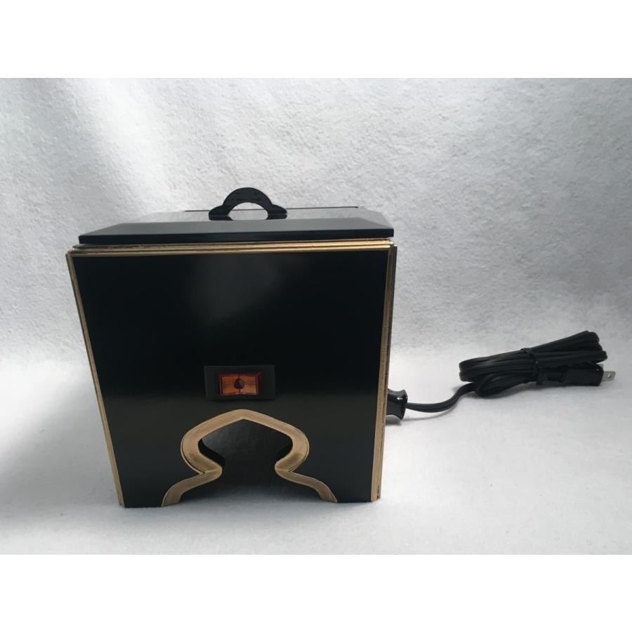 電気式 黒塗面金塗 角香炉 8寸(幅約24cm)焼香用 電気 電気式 黒塗面金塗 角香炉 8寸(幅約24cm)焼香用 電気