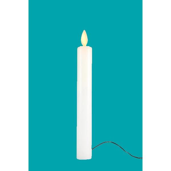 寺院用　電気式　ＬＥＤろうそく（ローソク）堂守の炎　６０号　１本　洋ろうそく棒型