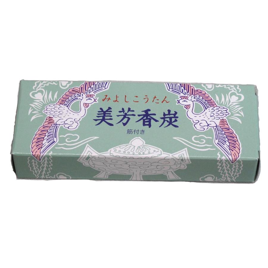 仏具 美芳香炭 筋付き 焼香用炭,火種、みよしこうたん : 浜田商店 仏壇