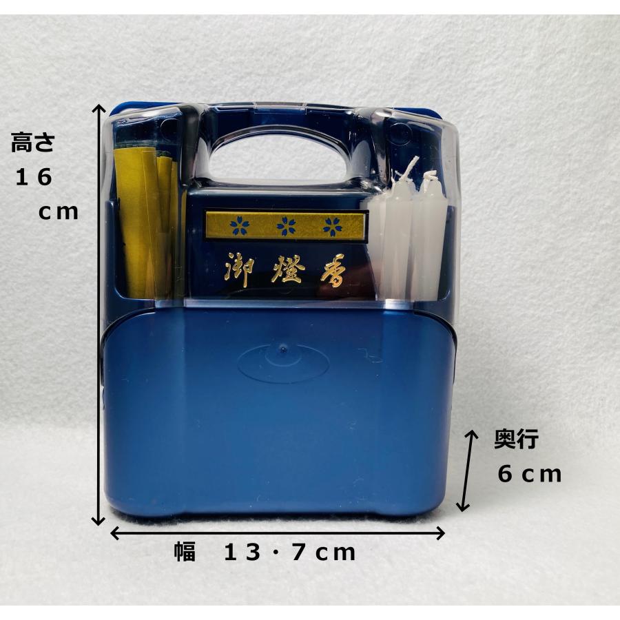 お燈香セット ワイド お墓参りセット お墓参り   風よけライター　にぎっ点火　 線香 ろうそく マッチ  携帯　お墓参り用品｜hamadasyouten｜02