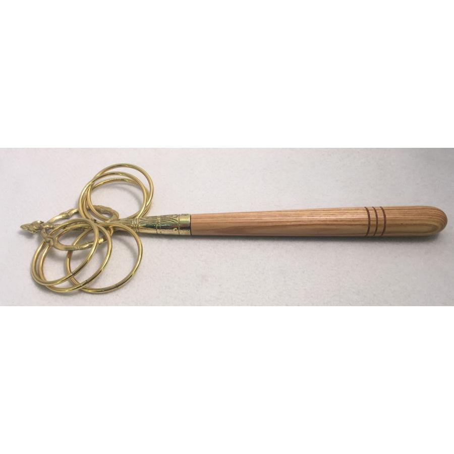 真鍮錫杖①    上等品　　(柄…木製) 真鍮錫杖① 上等品 (柄…木製)
