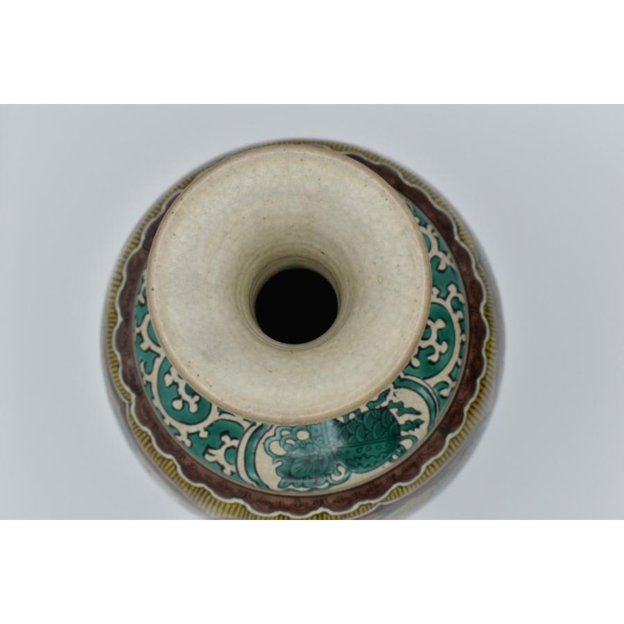 九谷焼 花瓶 12号 古九谷割花 item no.1f061