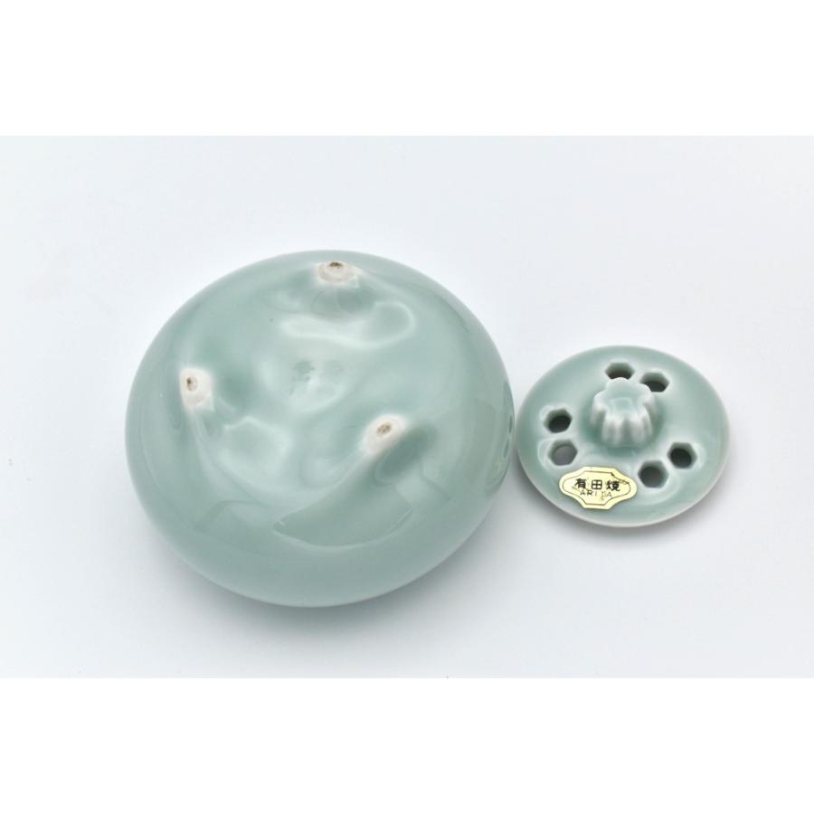 有田焼 香炉 青磁香炉(大） 木箱入り item no.1f081の画像