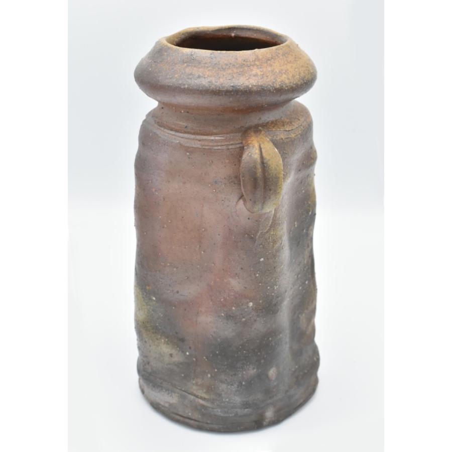 備前焼 花瓶 妹尾遊世耳付花入 item no.1f084 花、ガーデニング 花瓶、花台 花瓶、花器