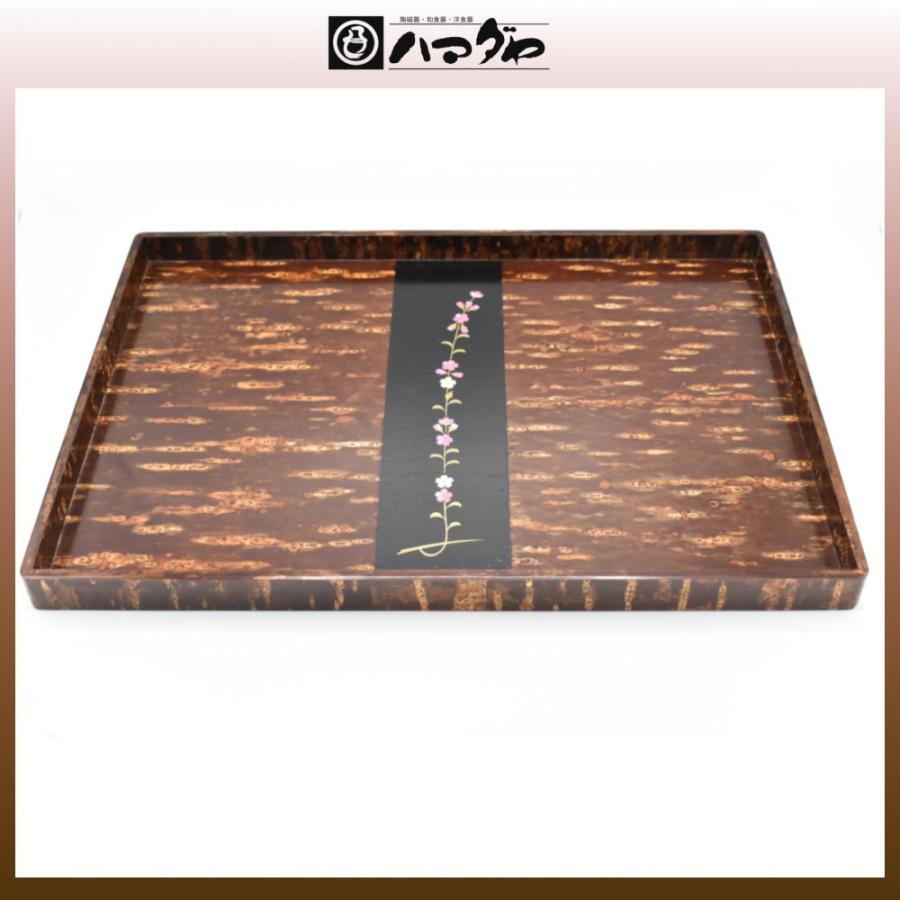 飾盆（尺一）桜に富士 沈金 輪島塗 金 赤富士山と桜のお盆 直径33.5cm