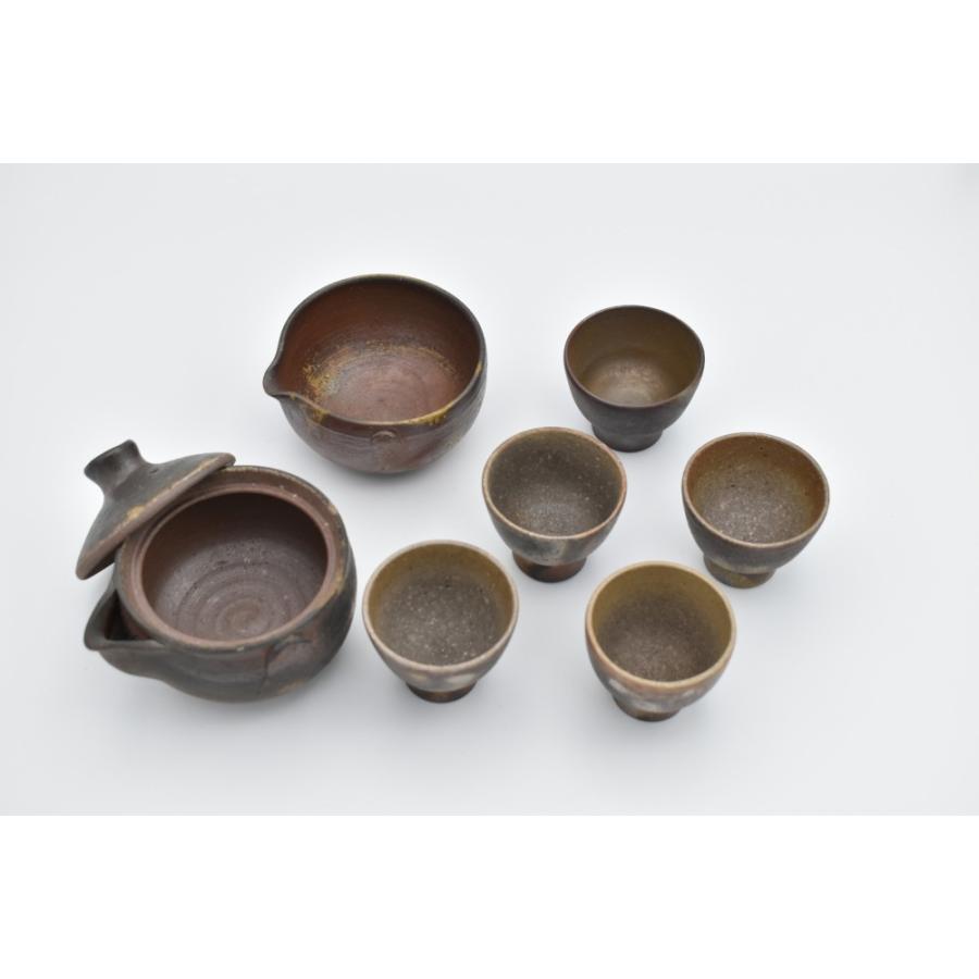 備前焼 茶器セット 豊福寛作 煎茶揃 item no.1f158 :1f158:ハマダヤ