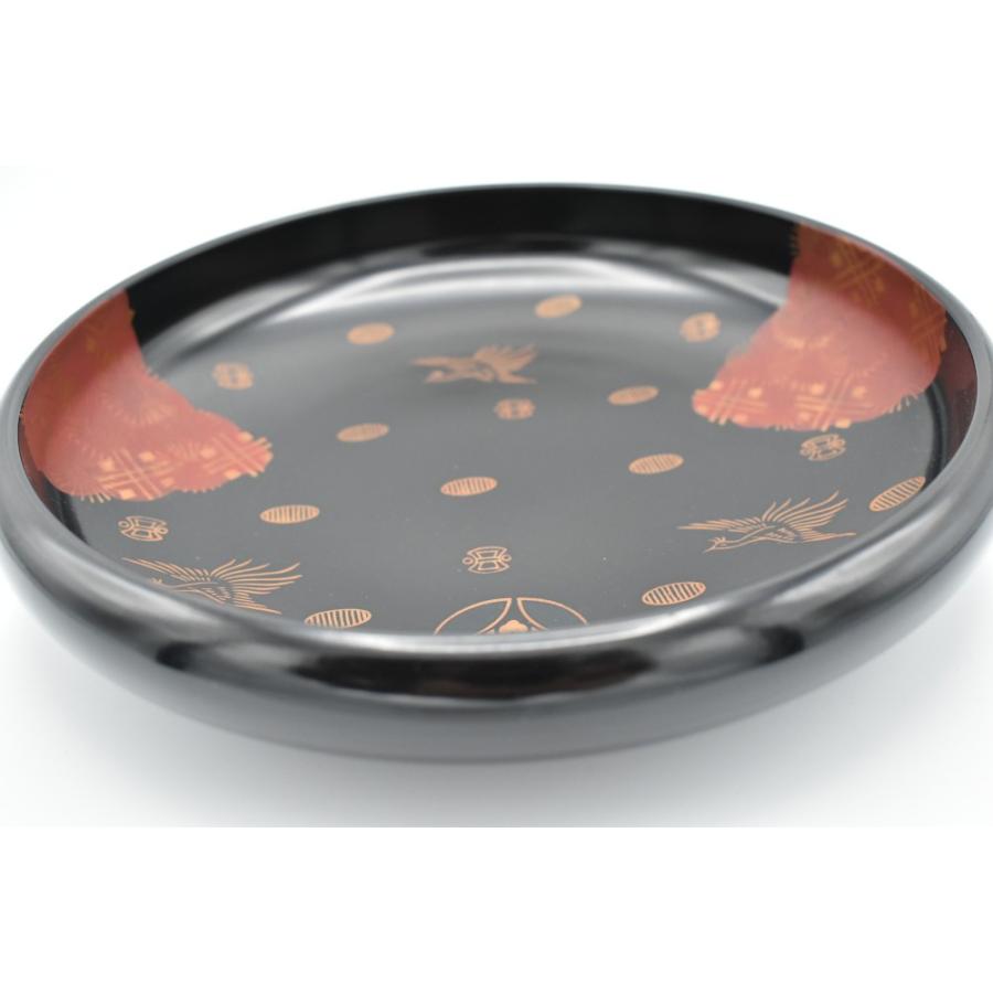 会津塗　錦絵木粉塗黒鉢8.0　現品限り item no.1f611 |  | 02
