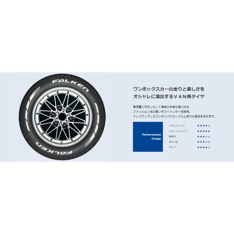 サマータイヤ　ＦＡＬＫＥＮ　Ｗ１１　ファルケン　ダブリューイチイチ　２１５／６０Ｒ１７Ｃ　２本セット｜hamagare-netstore｜02