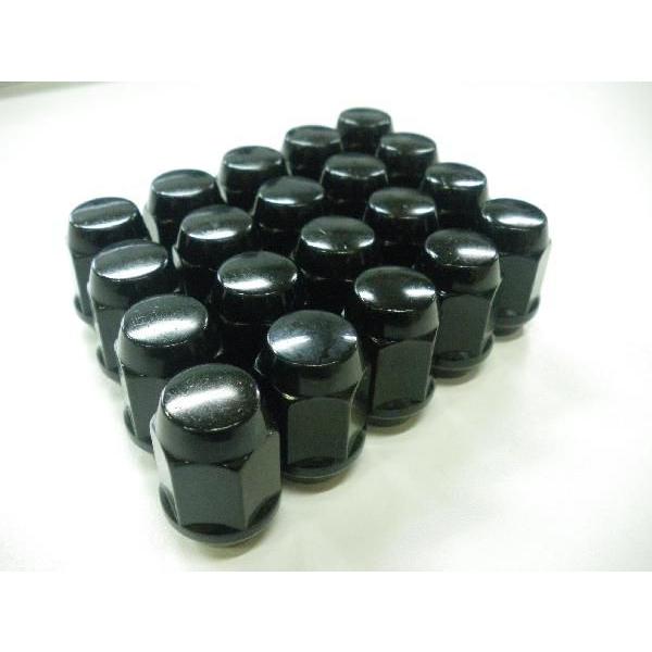 社外ホイール取り付けナット 1台分(20個) 19HEX 黒 袋タイプ トヨタ 日産 三菱 ホンダ マツダ スバル ダイハツ スズキ レクサス | 