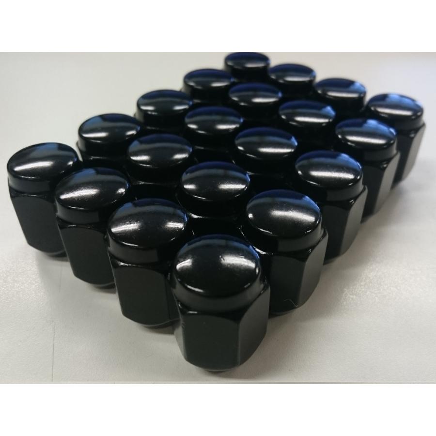 社外ホイール取り付けナット 1台分(20個) 黒ナット 袋タイプ トヨタ 日産