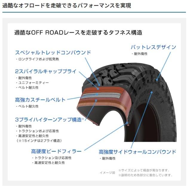 サマータイヤ TOYO TIRES OPEN COUNTRY M/T トーヨー オープンカントリー・エムティー  ３５×１２．５０Ｒ１７　ＬＴ　１２１Ｐ　４本セット | OPEN COUNTRY | 02