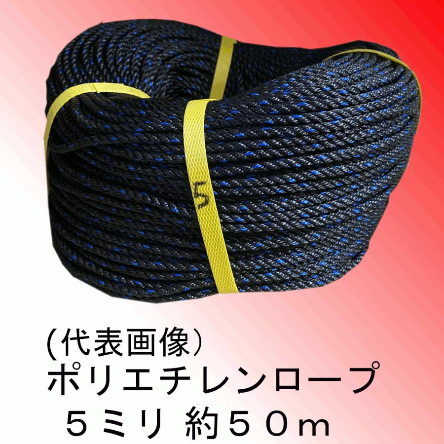 ポリエチレンロープ 5ミリ 約50m : ハマグチ船具店 - 通販 - Yahoo