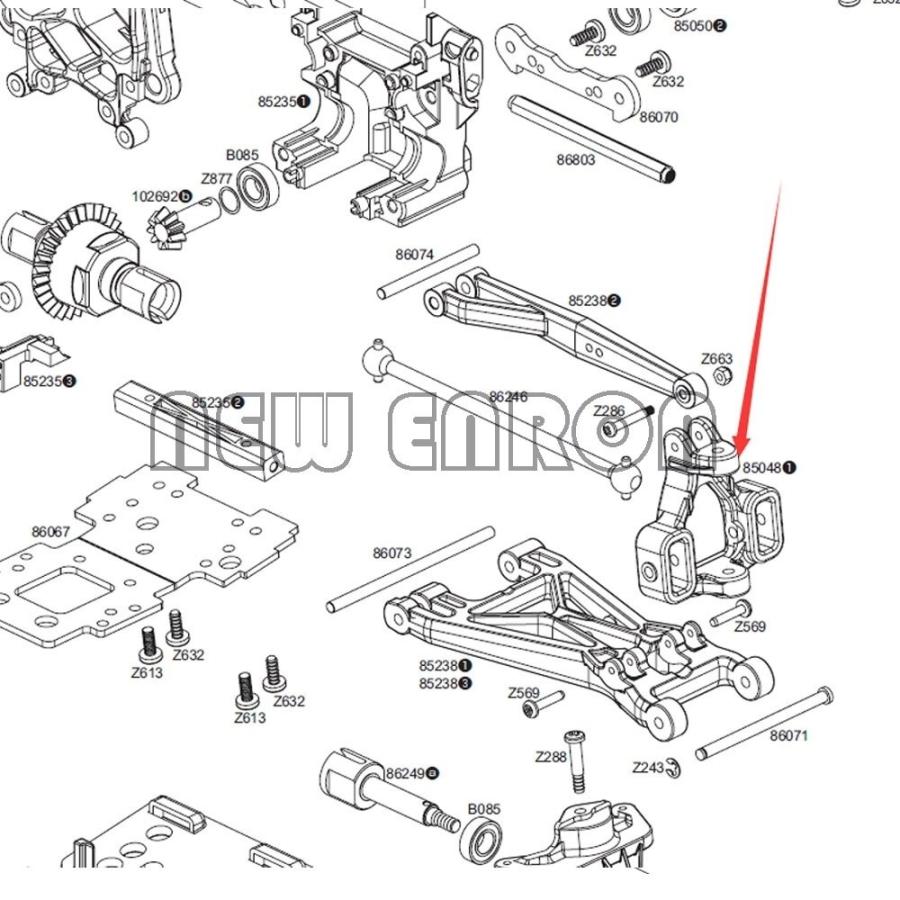 【2P】アルミニウム フロント/リア 5度 C-HUB ステアリングシート ＃85048 HPI サベージフラックス HPX XL 21 25 SS 4.1 3.5 4.6 5.9 5SC｜hamahamastore｜07