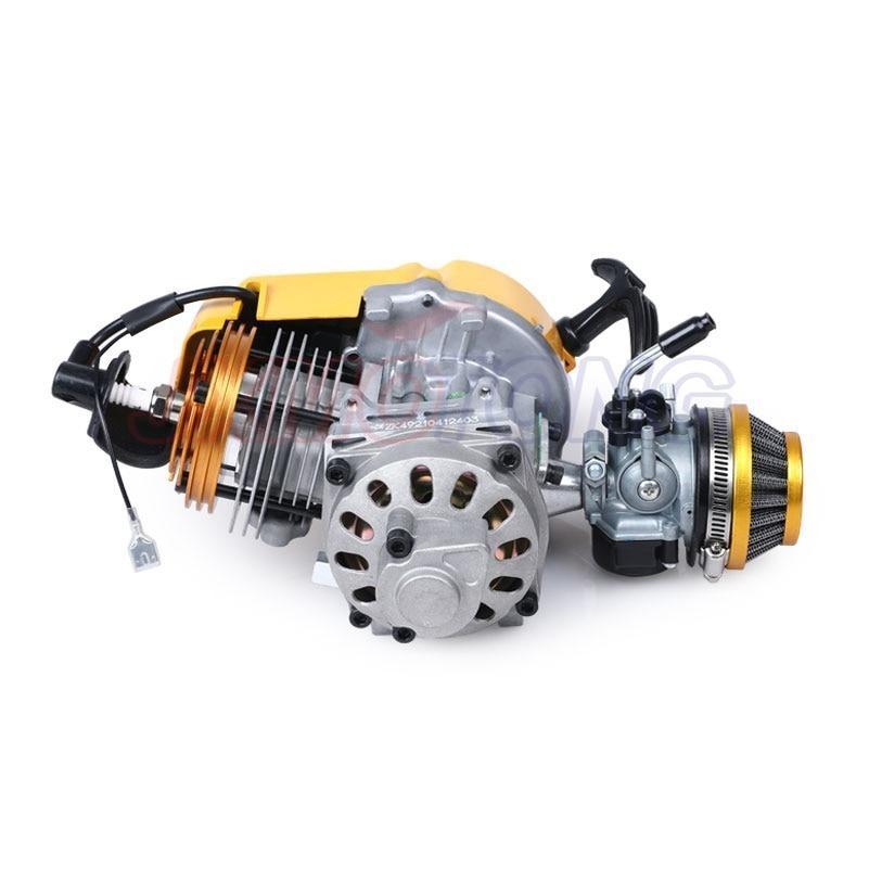 49cc エンジン プルスタート 15mm キャブレター ヘッド エアフィルター ミニモト ポケット ATV クワッド バギー ダート ピット バイク_1