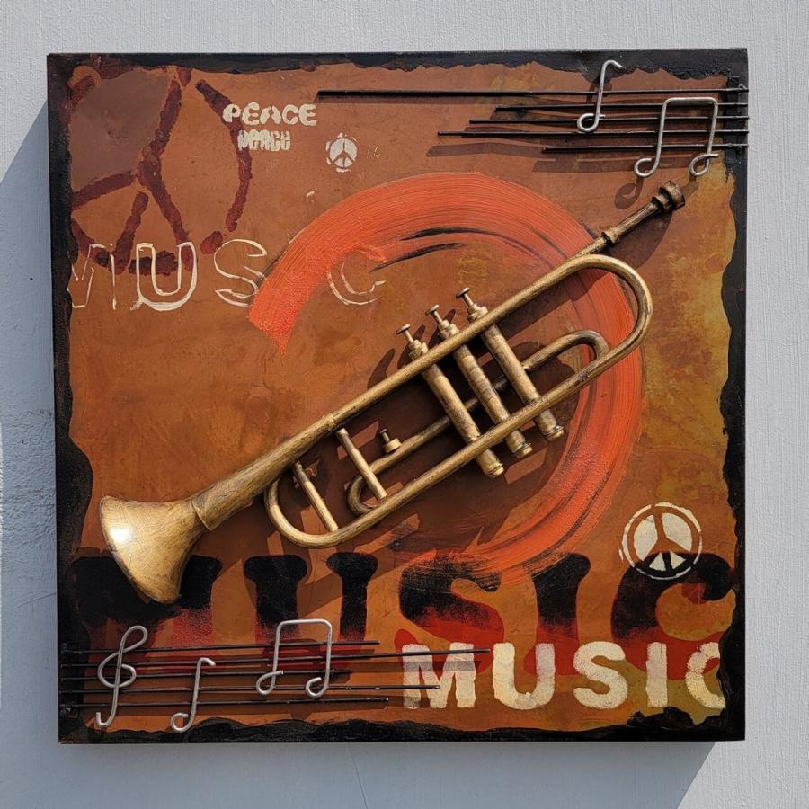 オフライン販売 価格 3d 絵画 アート トランペット アイアンアート 限定入荷 Razzaqassociates Com