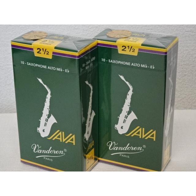 アルトサックス　リード　JAVA 2 1/2 未開封　2箱 vandoren 2箱 アルトサックスリード バンドレン ジャバ JAVA