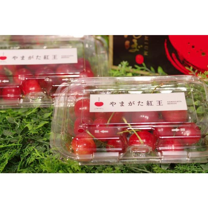 やまがた紅王 さくらんぼ通販 2Ｌ 200ｇ×2パック入 約25粒 実横径25mm
