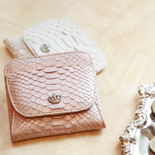 傳濱野 皇室御用達 ワンタッチで全て取り出せる極小財布pollet ポレット レディース ミニ財布 パイソン財布 リアルパイソン 本革 ミニウォレット 369 081 限定バッグに出会えるエルトゥーク 通販 Yahoo ショッピング