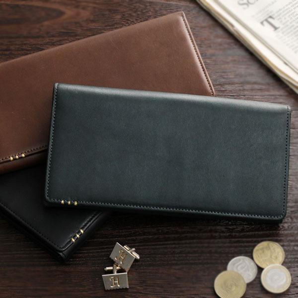 【傳濱野】≪メンズ≫「カフス」をモチーフに金箔のステッチで仕立てた長財布　CLASSICO FURBO（クラシコ　フルボ） メンズ　財布　一粒万倍日　緑　開運 | 傳濱野