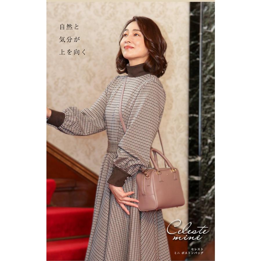 美品✨濱野　HAMANO 羊革　ミニボストン　サイドボストン　ブラウン　上品 傳濱野 【傳濱野】「気分も上を向く」濱野家が仕立てたミニボストン