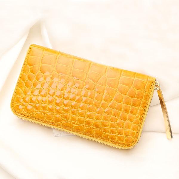 池田工芸　ロングウォレット　ゴールドパイソン 池田工芸】一生ものの輝き。クロコダイルの美しさを贅沢に味わう、定番