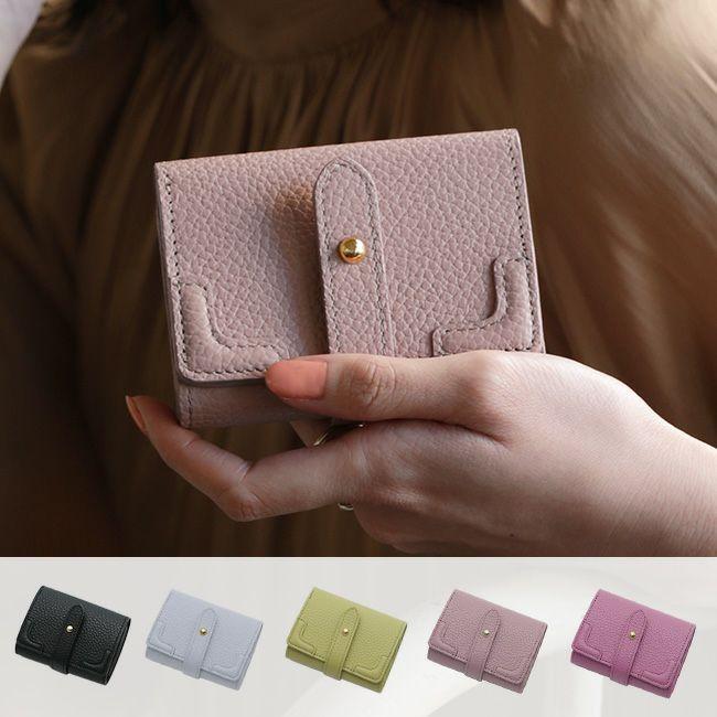 【HerSchedule】trunk mini wallet トランク ミニウォレット（三つ折り財布）　雨の日にも持てる汚れや水に強いイタリア革378-2001｜hamano