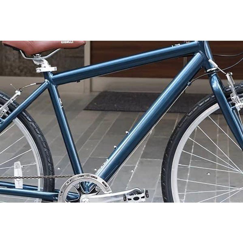 自転車 クロスバイク LEDライト付きcyma primer アイアンブルー