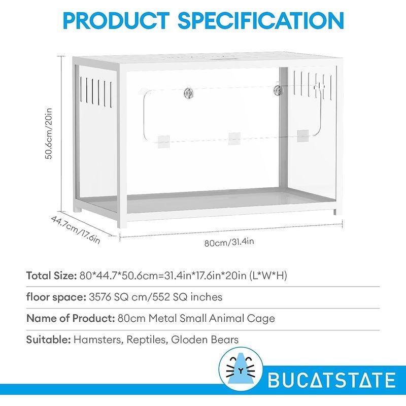 BUCATSTATE ハムスター メタル製 800 ケージ 飼育ケージ クリアケージ 透明 水槽タイプ 2つ扉 フロントドア最適化 組み立て ハムスター メタル製 ケージ 飼育ケージ クリアケージ 透明 水槽タイプ 2つ扉 フロントドア最適化 組み立て