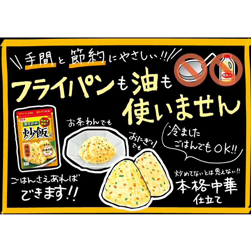 ふりかけ 混ぜ込みご飯の素 おにぎり チャーハン 混ぜ込み炒飯風 焼豚 21g(10個セット)｜hamaotome｜02