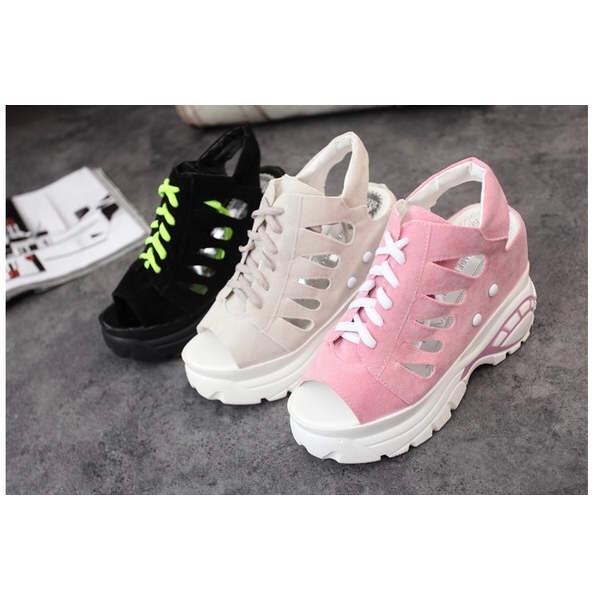驚きの価格 厚底 サンダル スニーカー 楽ちん Sd 0032 蛍光 かわいい カジュアル かっこいい クール お洒落 スニーカー オプション ホワイト25cm Sustentec Com Br