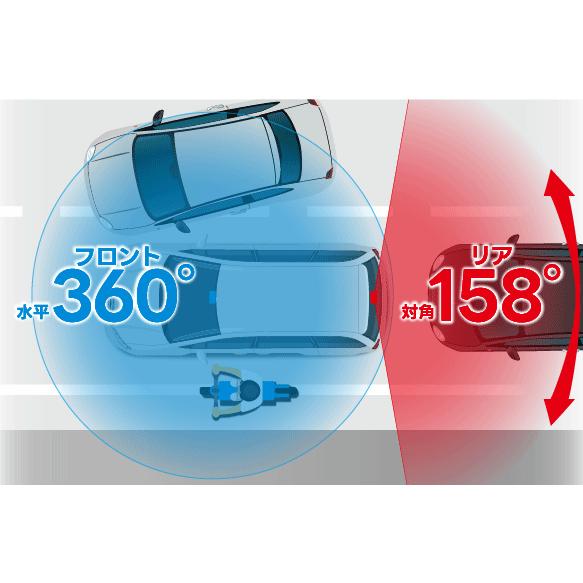 自動車 ドラレコ ユピテル yupiteru ZQ-60AI 全方面2カメラ後方カメラ