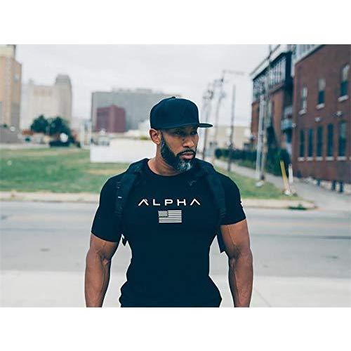 Shanliang ジムtシャツ ストレッチ 半袖 細身 フィットネス トレーニング 筋トレ スポーツ おしゃれ メンズ L ブラック ホワイト Infoyuiplusnz7m181 ハマショップ 通販 Yahoo ショッピング