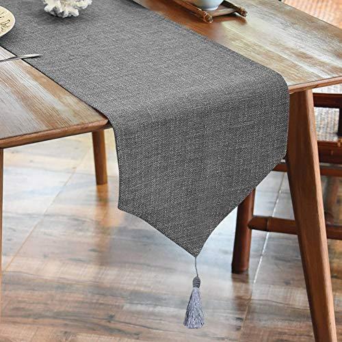 撥水テーブルランナー タッセル付き 無地北欧 テーブルクロス モダン おしゃれ 35 180cm 35 240cm W24h9zc8eh Xone Gg