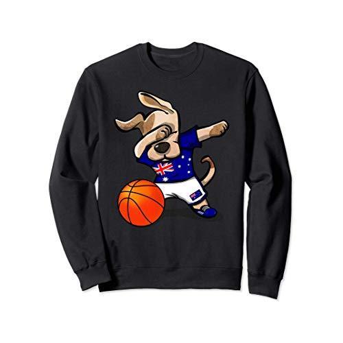 人気ブランドを Dabbing Funny Dog トレーナー かわいい犬オーストラリアバスケットボールオーストラリアの国旗 Basketball スポーツ玩具 Www We Job Com