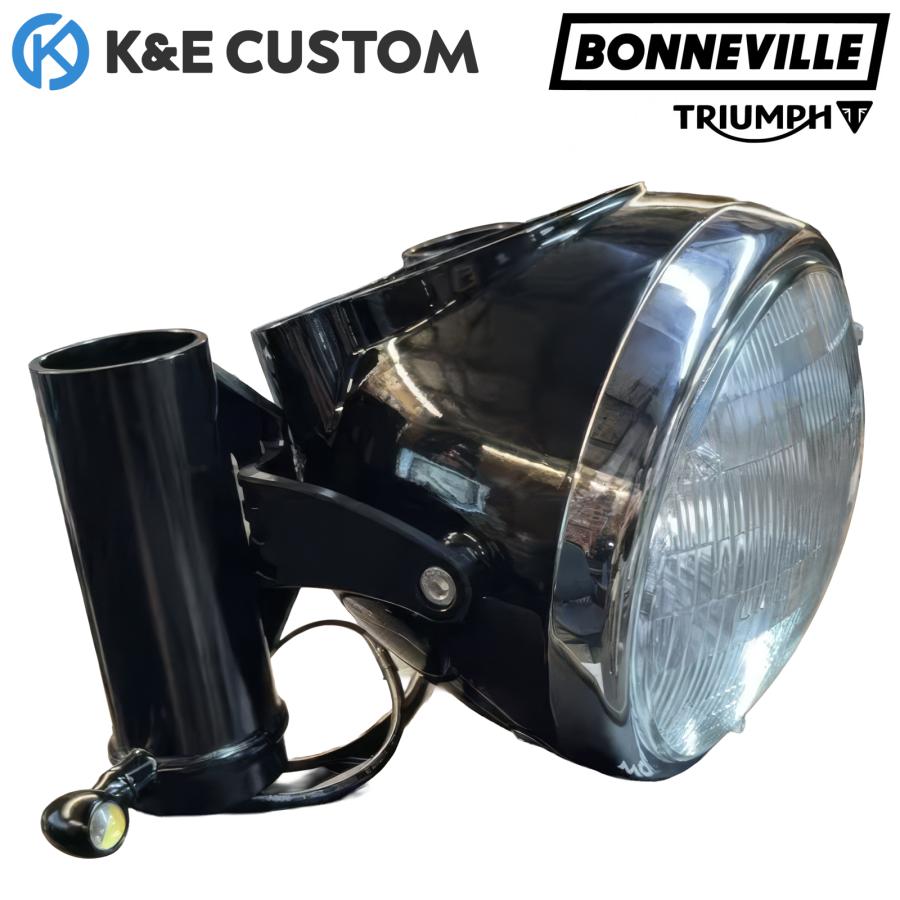K&E CUSTOM クラシックスタイル ヘッドライトメーター一体化キット