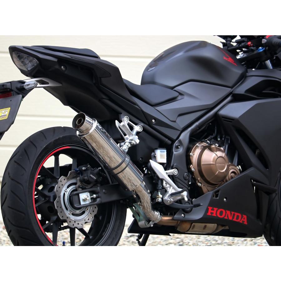 CBR400R（2BL-NC56） ラウンドタイプスリップオンマフラー ステンレス