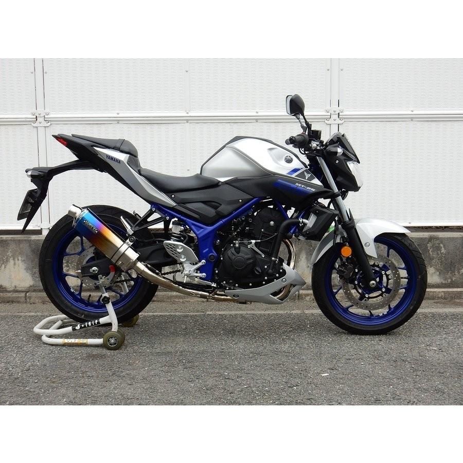 MT-25（JBK-RG10J） チタンオーバルフルエキゾーストマフラー 焼き色チタン WR'S（ダブルアールズ）_1