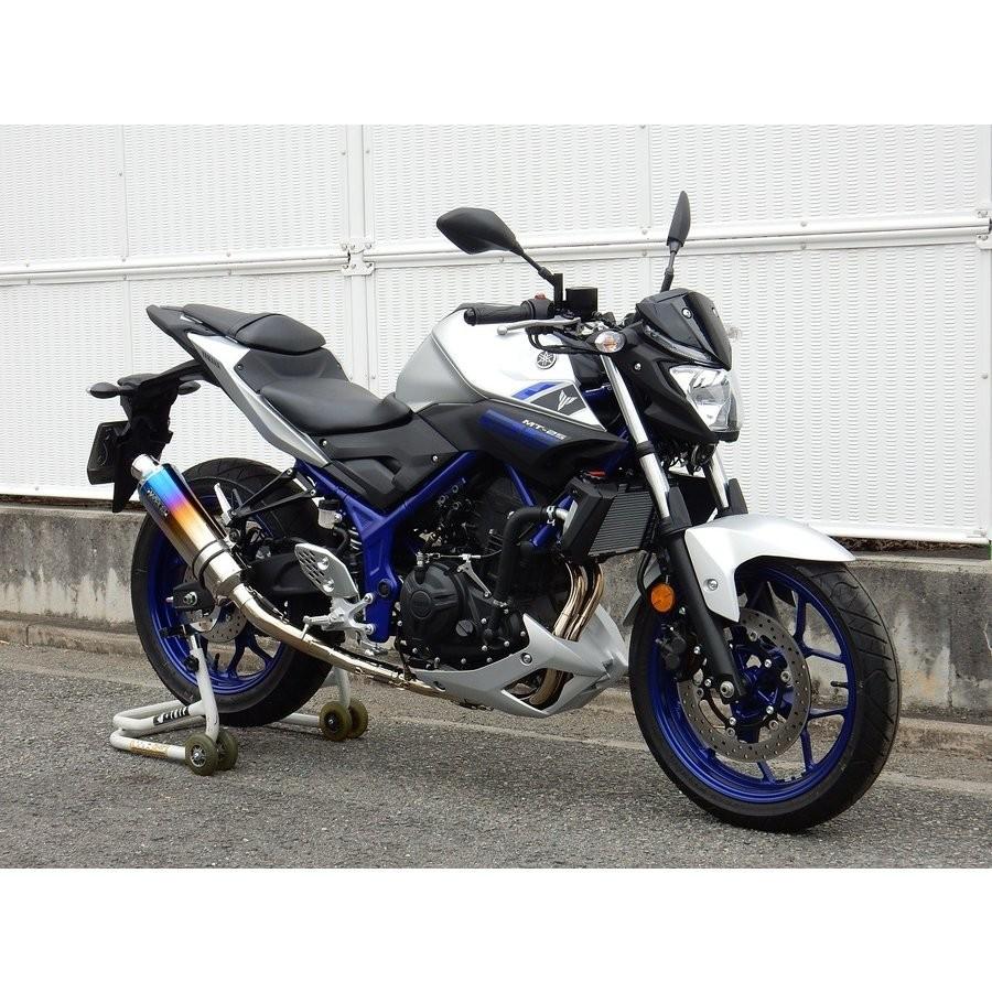 MT-25（JBK-RG10J） チタンオーバルフルエキゾーストマフラー 焼き色チタン WR'S（ダブルアールズ）_2