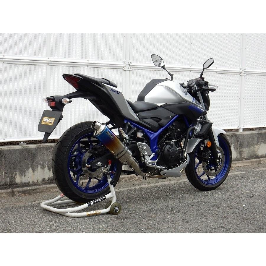 MT-25（JBK-RG10J） チタンオーバルフルエキゾーストマフラー 焼き色チタン WR'S（ダブルアールズ）_4