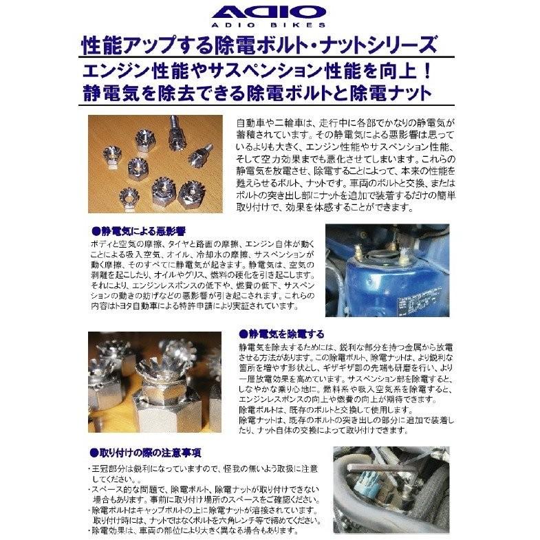 除電ナット M10 P1.25 ADIO（アディオ） : バイク メンテ館2号店