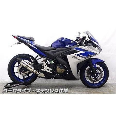 YZF-R25（JBK-RG10J） スリップオンマフラー ユーロタイプ ステンレス（ヒートガード-ブラック仕上） ウイルズウィン（WirusWin）の画像