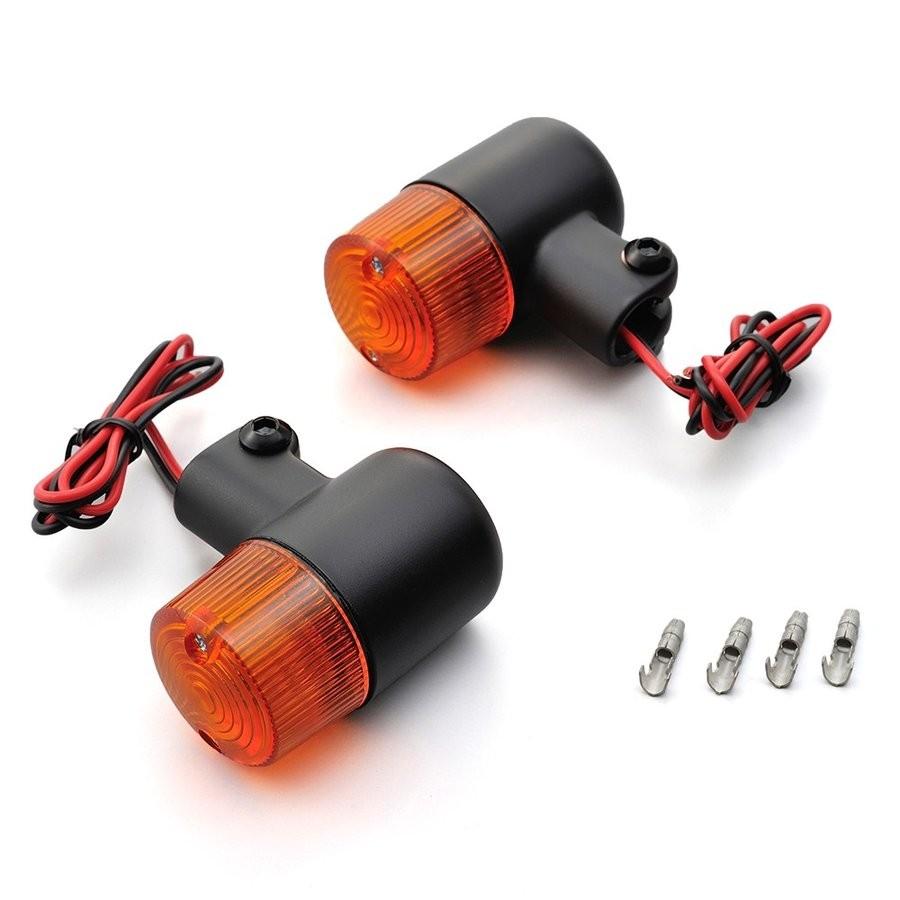 スモールウインカーセット ブラックボディ/オレンジレンズ DAYTONA