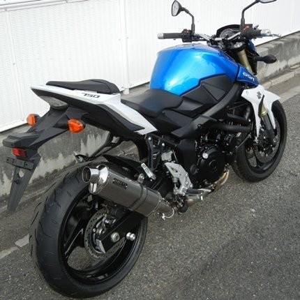 GSR750（GR7NA）13年〜 リアエキゾーストマフラー チタンオーバル（ソリッドタイプ）JMCA認証 WR'S（ダブルアールズ）_2