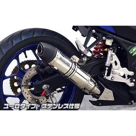 YZF-R3（EBL-RH07J） スリップオンマフラー ユーロタイプ ステンレス（ヒートガード-ポリッシュ仕上） ウイルズウィン（WirusWin）の画像