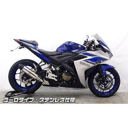 YZF-R3（EBL-RH07J） スリップオンマフラー ユーロタイプ ステンレス（ヒートガード-ポリッシュ仕上） ウイルズウィン（WirusWin）の画像