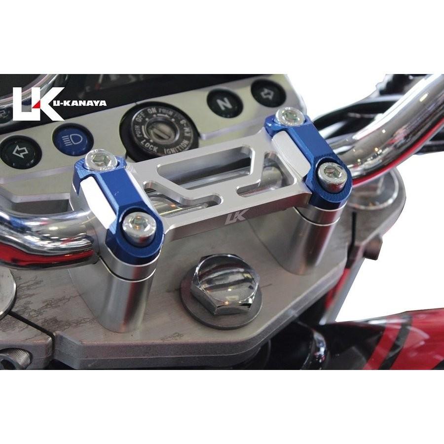 Kawasaki ハンドルクランプ ZRX1100 1200R DAEG U-KANAYA ユーカナヤ アルミ ハンドルクランプ ハンドルポスト