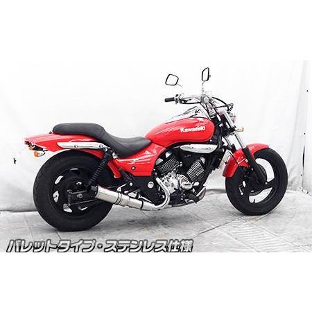 スリップオンマフラー バレットタイプ ステンレス仕様 ウイルズウィン（WirusWin） エリミネーター250V（後期型）の画像