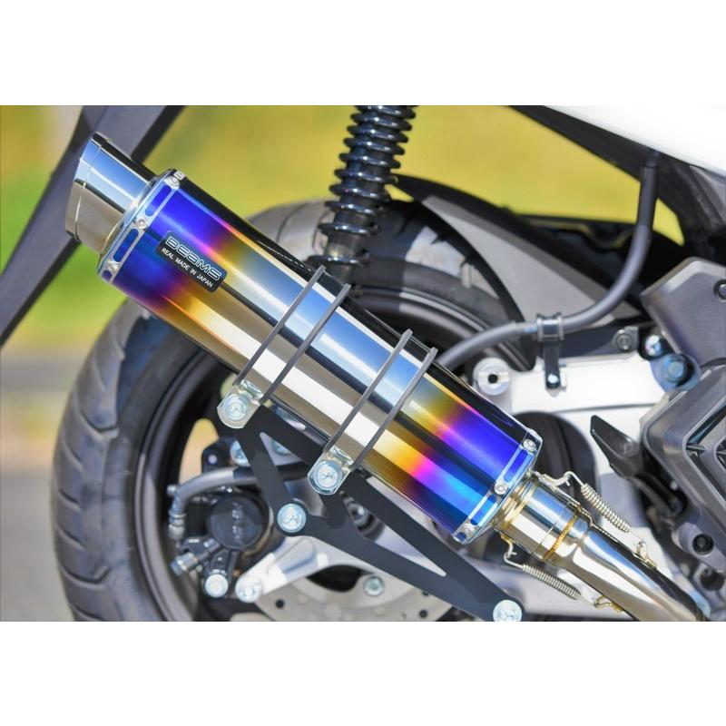 BEAMS BMS-R ビームズ汎用サイレンサー　ヒートチタンスラッシュカット BEAMS BMS-R ビームズ汎用サイレンサー ヒートチタンスラッシュカット